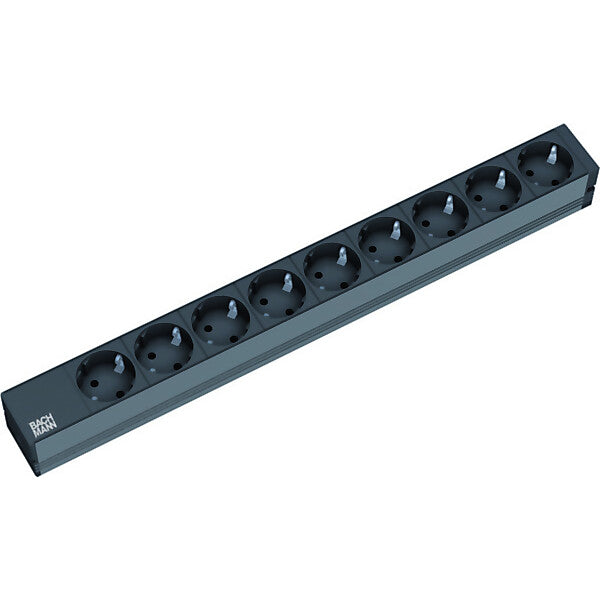BACHMANN 19Zoll Steckdosenleiste 9f 1HE, m.Schutzkontakt 333.506
